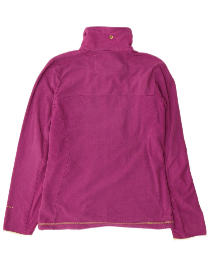 COLUMBIA Womens Omni-Wick Fleece Jacket UK 12 Medium Purple Polyester