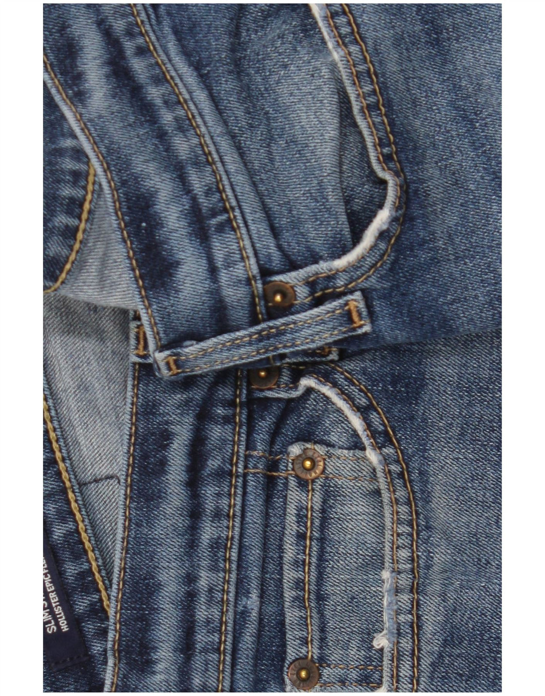Hollister Mens Slim Jeans W30 L30 Blue Cotton