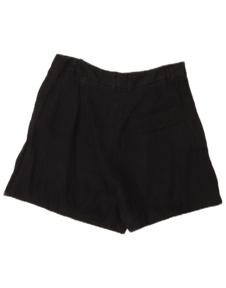 Zara Womens High Waist Chino Shorts Medium W28 Black
