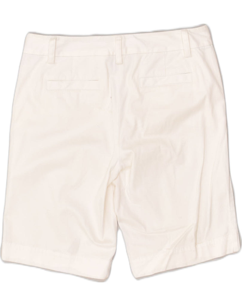 J. CREW Womens City Fit Chino Shorts US 6 Medium W30 White Cotton | Vintage J. Crew | Thrift | Second-Hand J. Crew | Used Clothing | Messina Hembry 