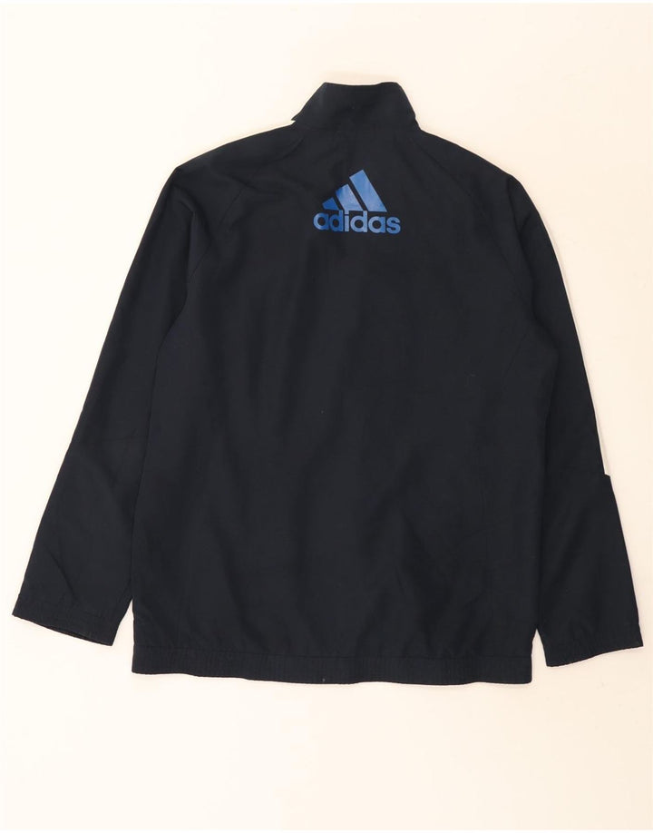 Adidas Boys Graphic Full Tracksuit 15-16 Years Navy Blue Polyester