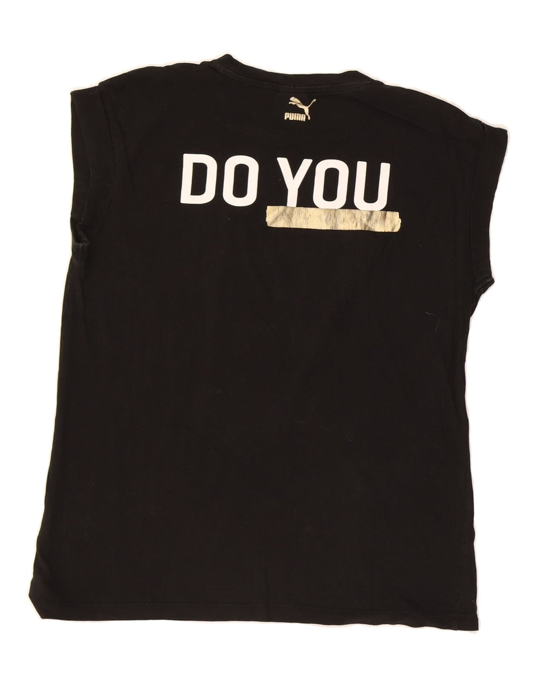 PUMA Womens Graphic T-Shirt Top UK 10 Small  Black Vintage Puma and Second-Hand Puma from Messina Hembry 