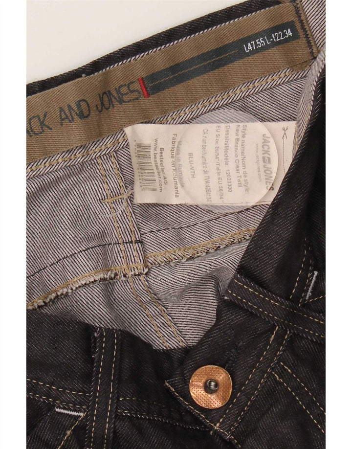 Jack & Jones Mens Loose Jeans W36 L34 Navy Blue Cotton