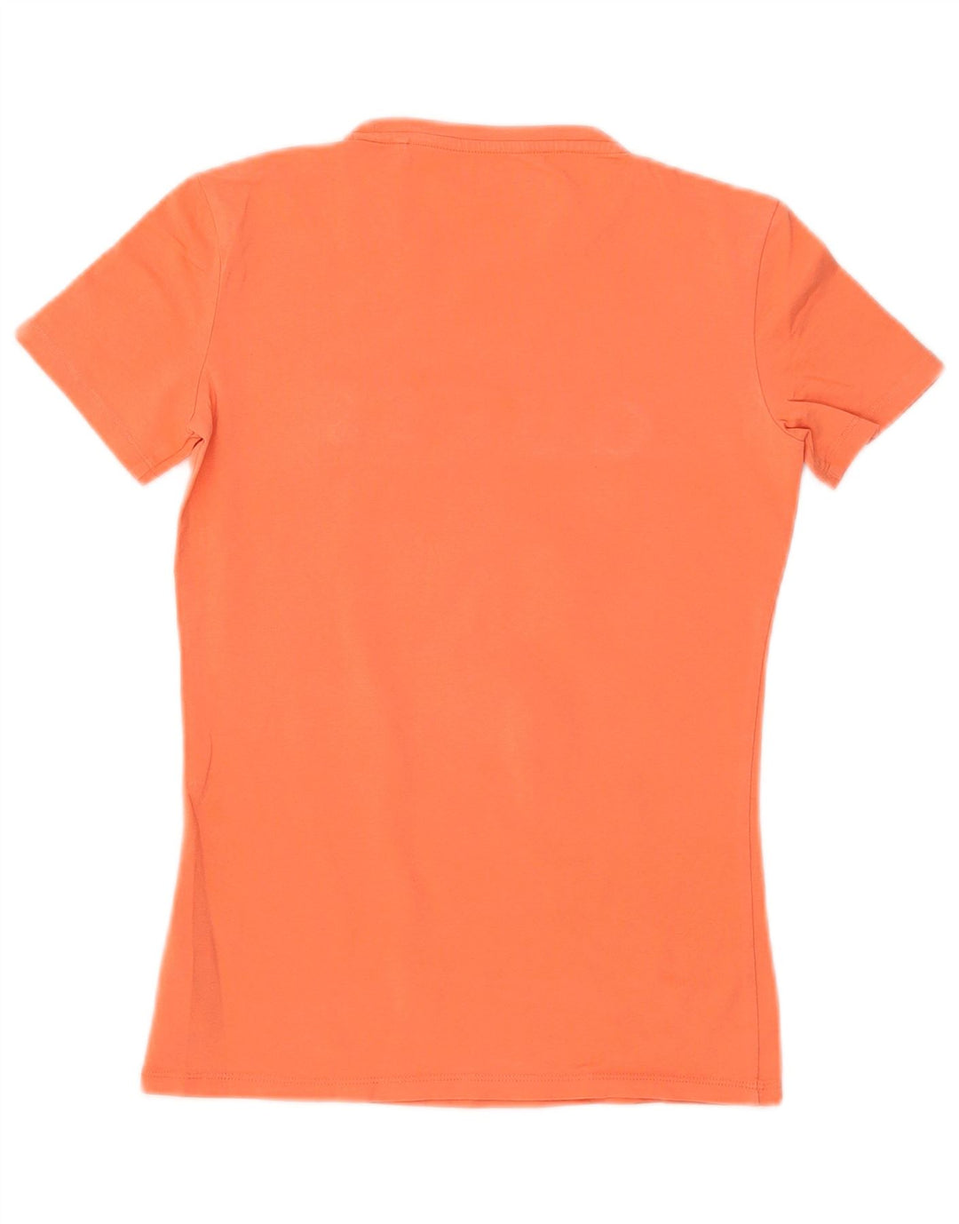 GUESS Womens Graphic T-Shirt Top UK 6 XS Orange Cotton