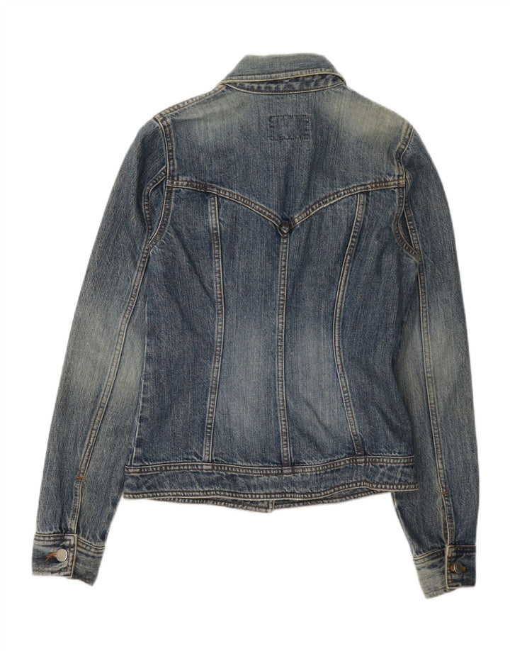 Jigsaw Womens Oversized Denim Jacket UK 8 Small Blue Cotton
