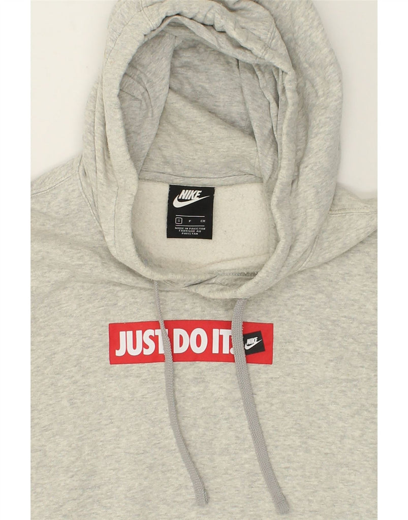 NIKE Mens Graphic Hoodie Jumper Small Grey Cotton | Vintage Nike | Thrift | Second-Hand Nike | Used Clothing | Messina Hembry 