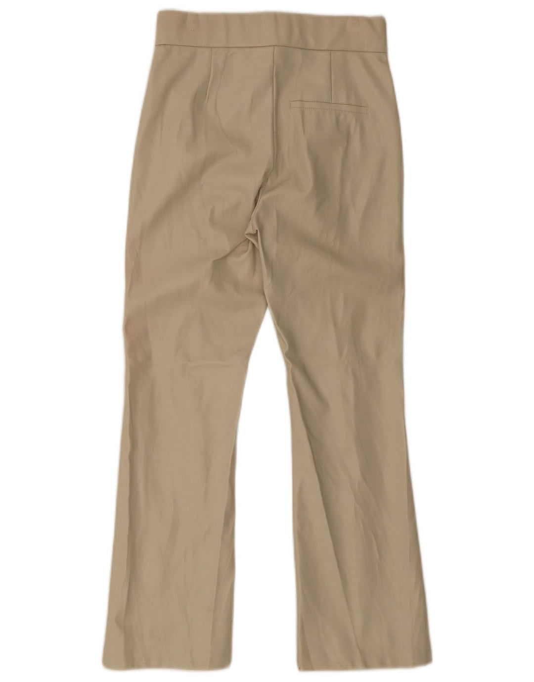 Zara Womens Straight Casual Trousers Small W26 L26 Beige Polyester
