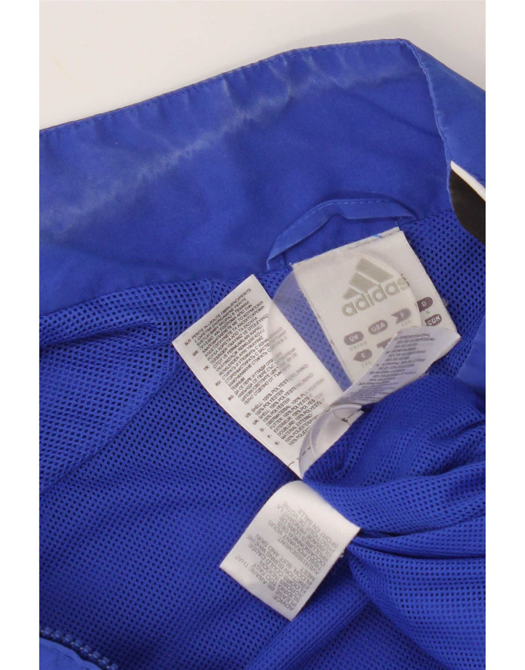 Adidas Mens Graphic Tracksuit Top Jacket UK 38/40 Medium Blue Colourblock