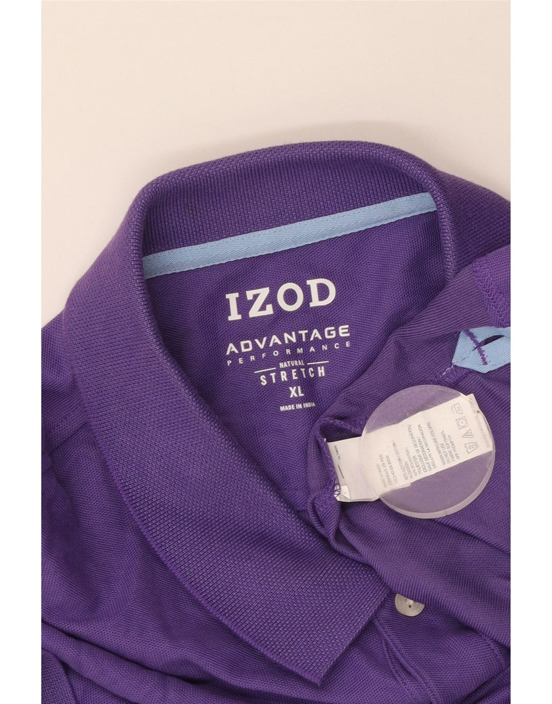 IZOD Mens Polo Shirt XL Purple Cotton