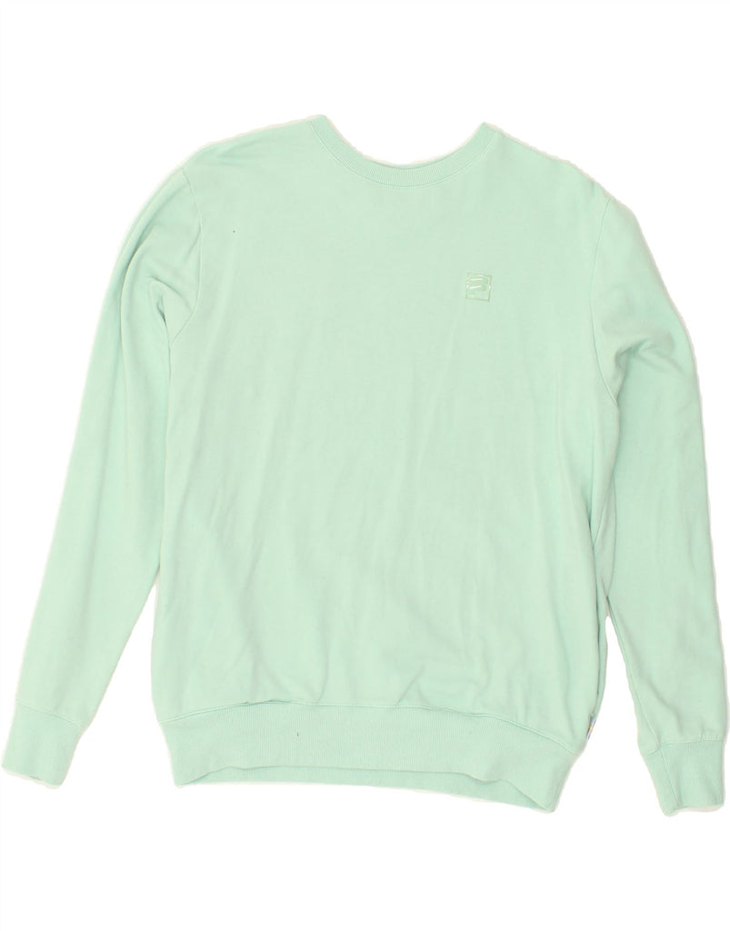 FILA Womens Sweatshirt Jumper UK 14 Medium Turquoise Cotton Vintage Fila and Second-Hand Fila from Messina Hembry 