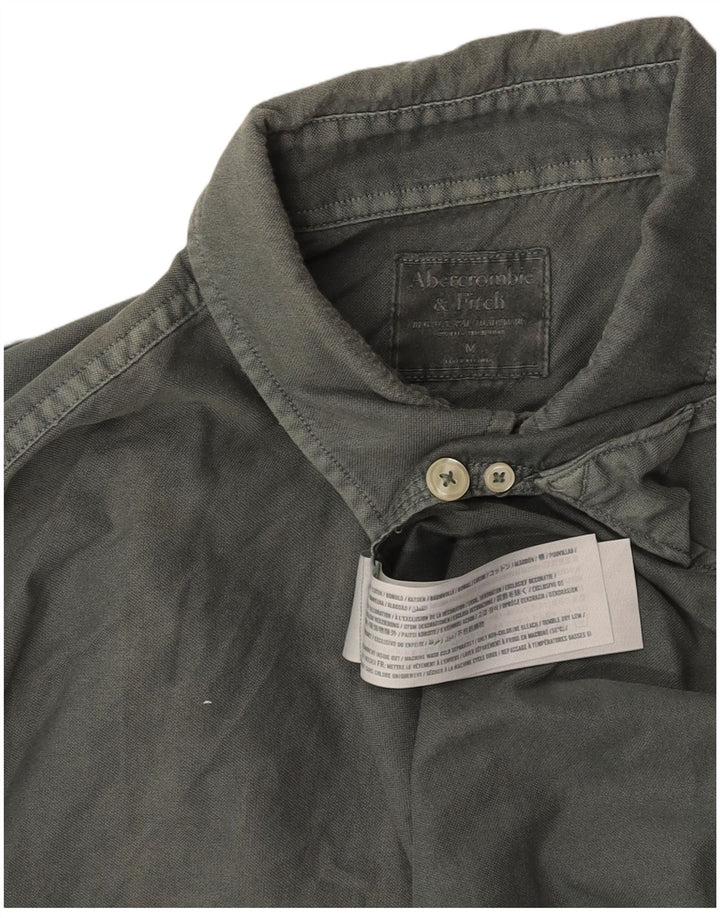 ABERCROMBIE & FITCH Mens Shirt Medium Grey Cotton