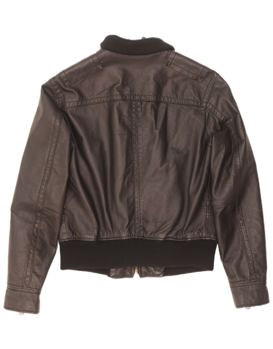 Conbipel Mens Leather Jacket IT 48 Medium Black