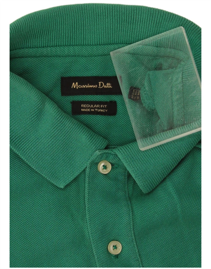 Massimo Dutti Mens Regular Fit Polo Shirt XL Green