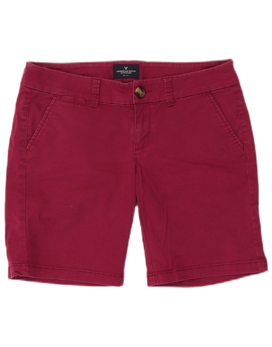 AMERICAN EAGLE Womens Bermuda Bermuda Shorts UK 8 Small W32  Pink Cotton