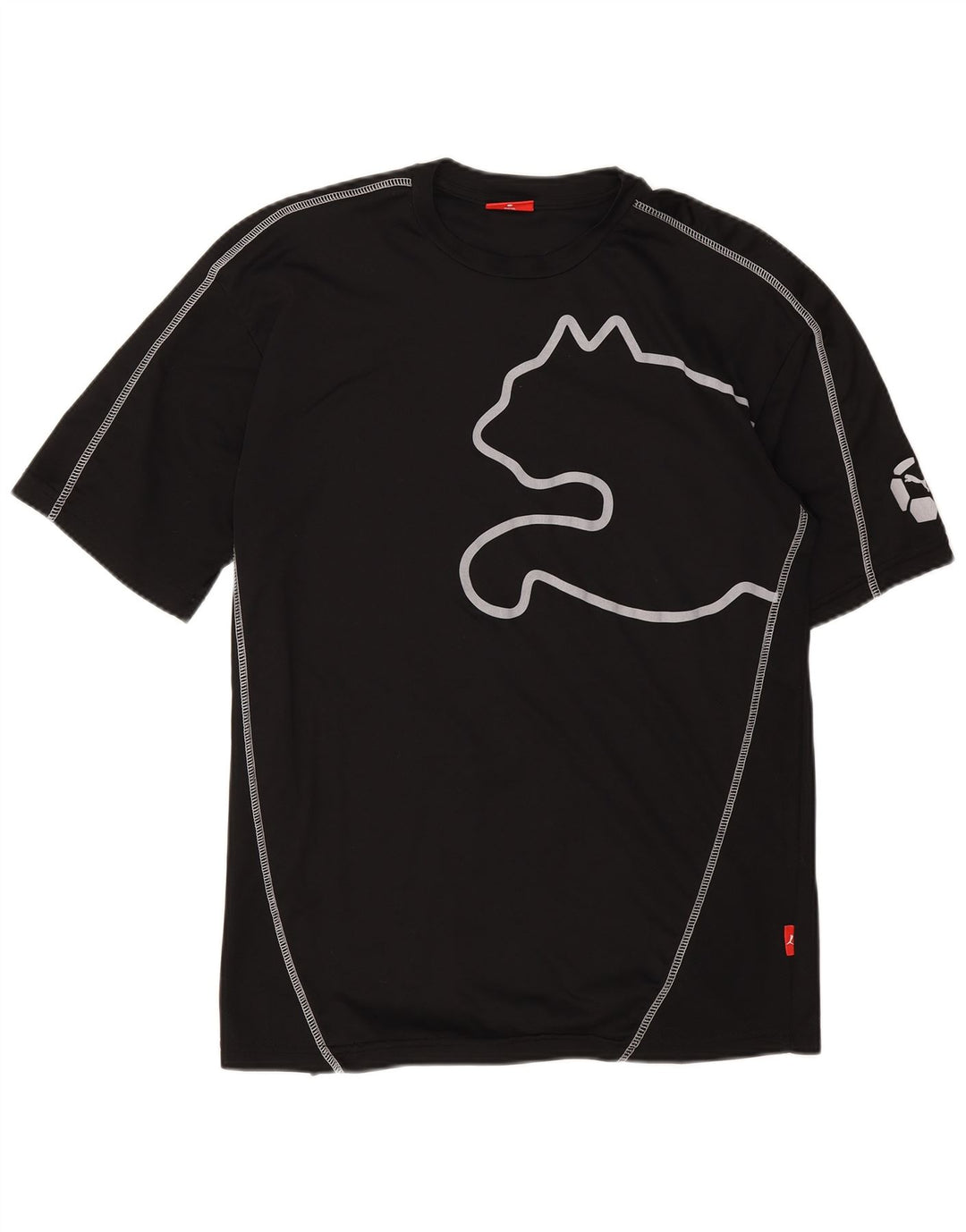 Puma Mens Graphic T-Shirt Top XL Black Cotton