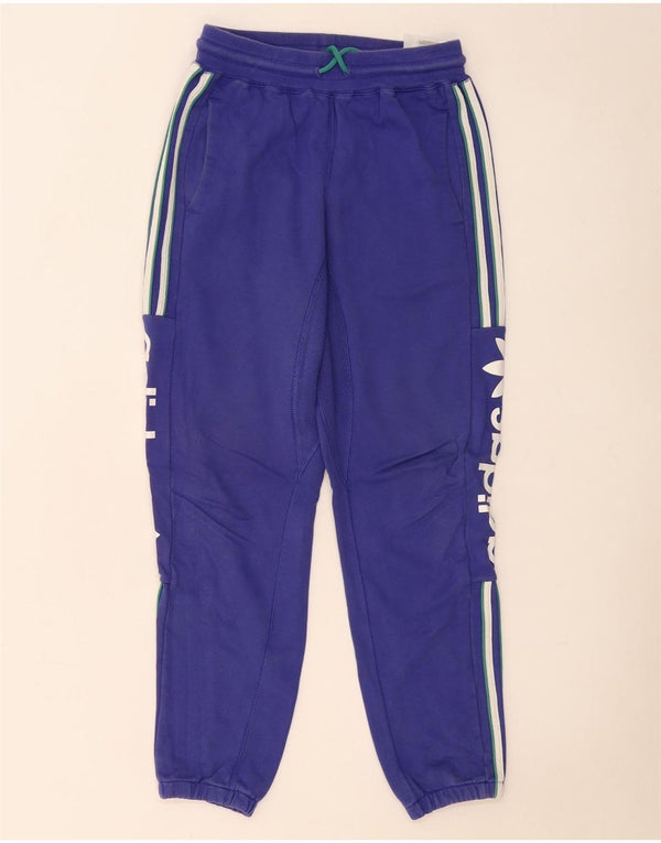Adidas Mens Graphic Tracksuit Trousers Joggers Small Purple Cotton