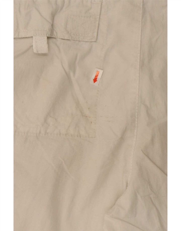 Gaastra Mens Graphic Cargo Shorts Small W29 White Cotton