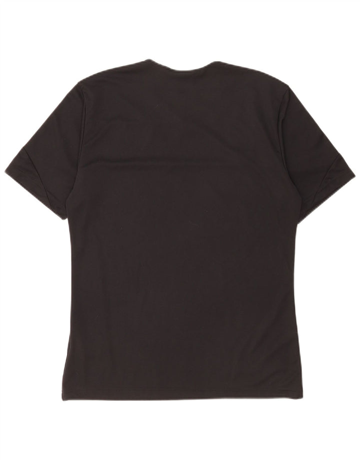 Adidas Mens Climalite T-Shirt Top Small Black Colourblock Polyester