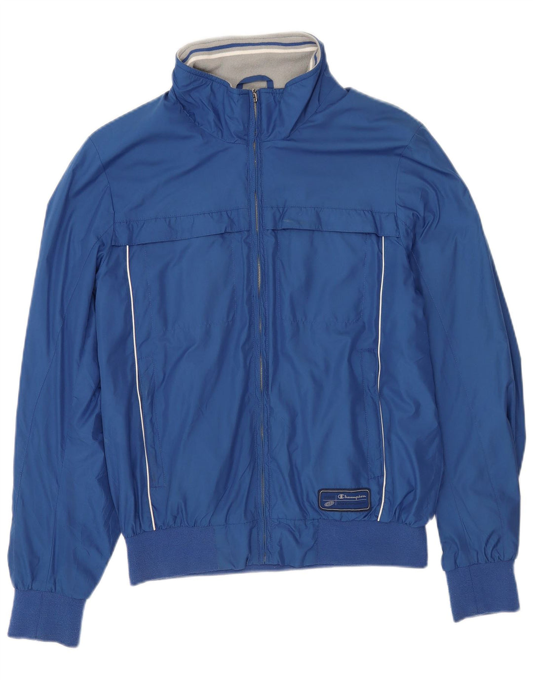 Champion Mens Bomber Jacket UK 38 Medium Blue Polyester