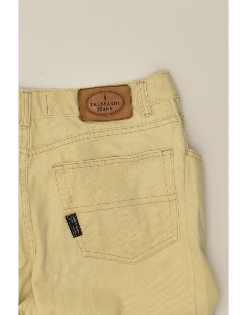 TRUSSARDI Mens Slim Jeans W38 L28 Beige Cotton | Vintage Trussardi | Thrift | Second-Hand Trussardi | Used Clothing | Messina Hembry 