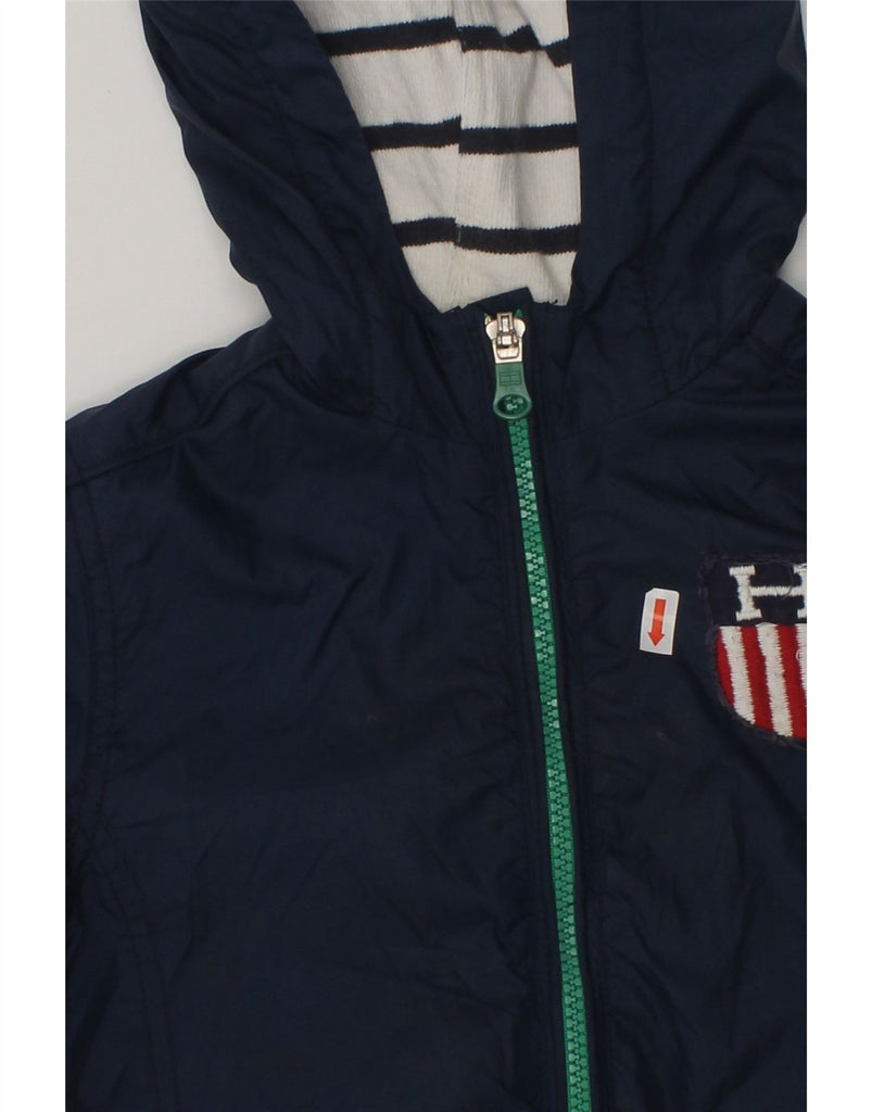 TOMMY HILFIGER Boys Hooded Rain Jacket 3-4 Years Navy Blue Polyester | Vintage Tommy Hilfiger | Thrift | Second-Hand Tommy Hilfiger | Used Clothing | Messina Hembry 