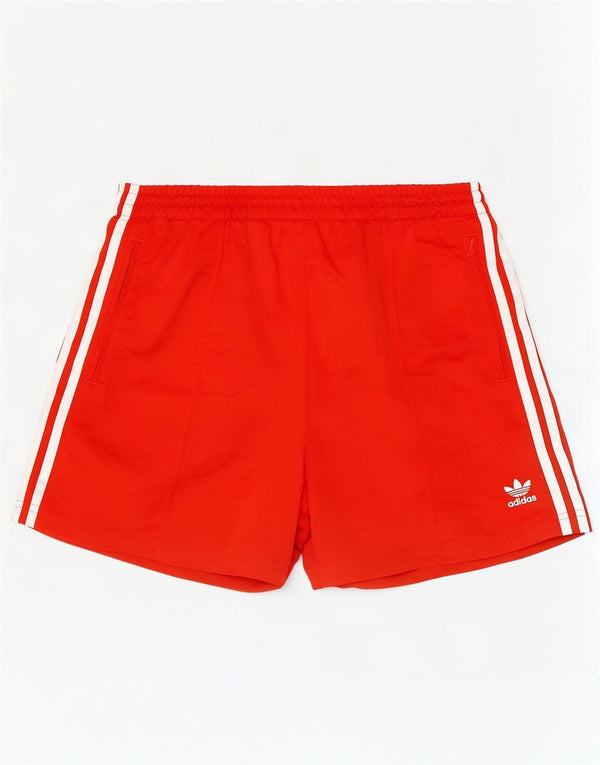Adidas Womens Sport Shorts UK 16/18 Large Red Polyester