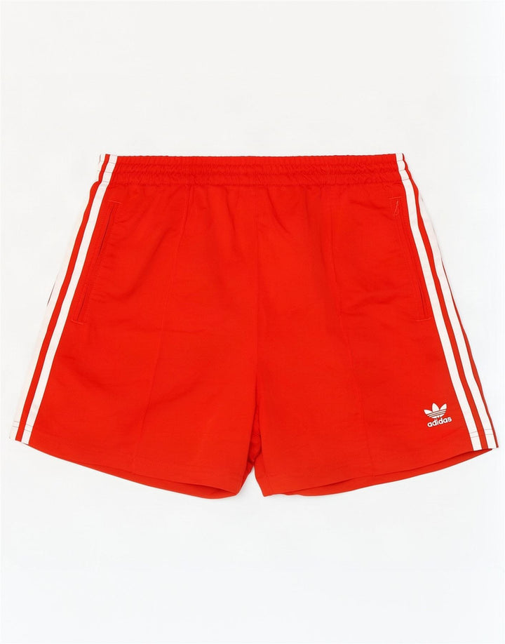 Adidas Womens Sport Shorts UK 16/18 Large Red Polyester