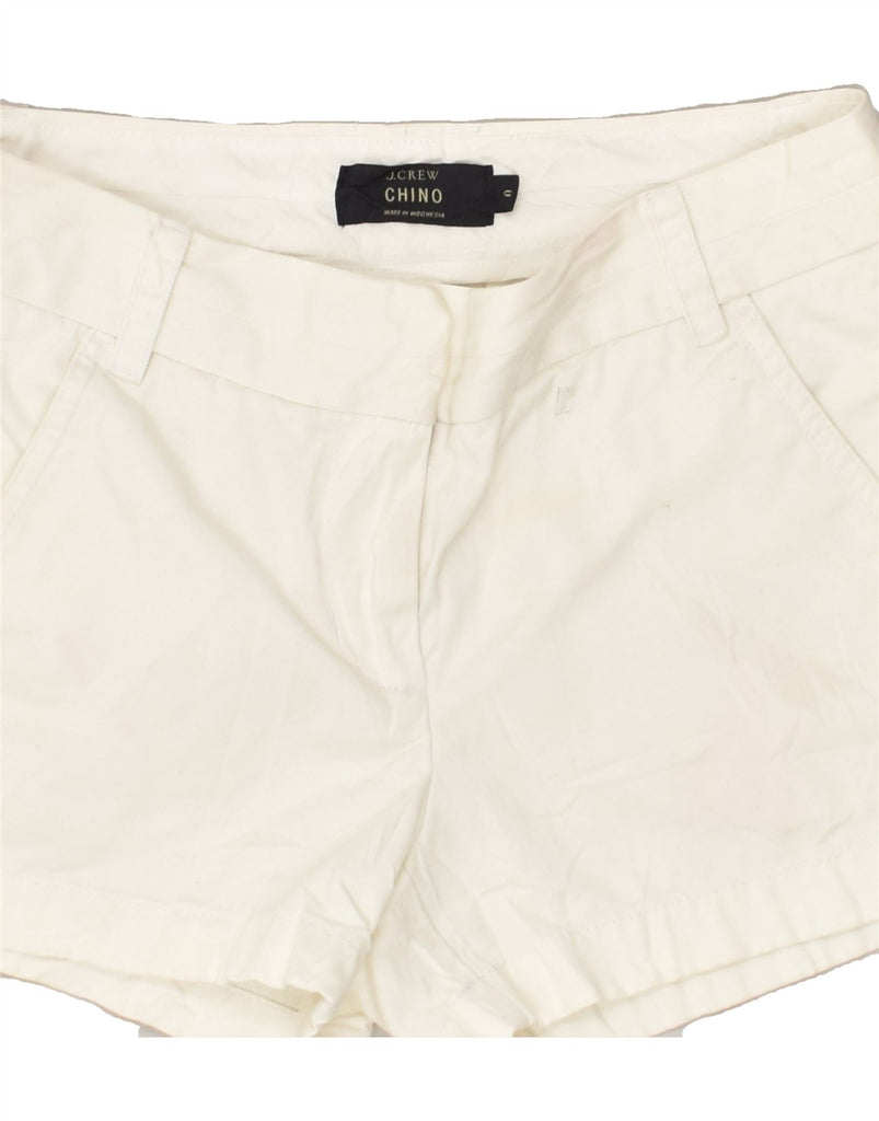 J. CREW Womens Chino Shorts US 0 XS W28  Off White Cotton | Vintage J. Crew | Thrift | Second-Hand J. Crew | Used Clothing | Messina Hembry 