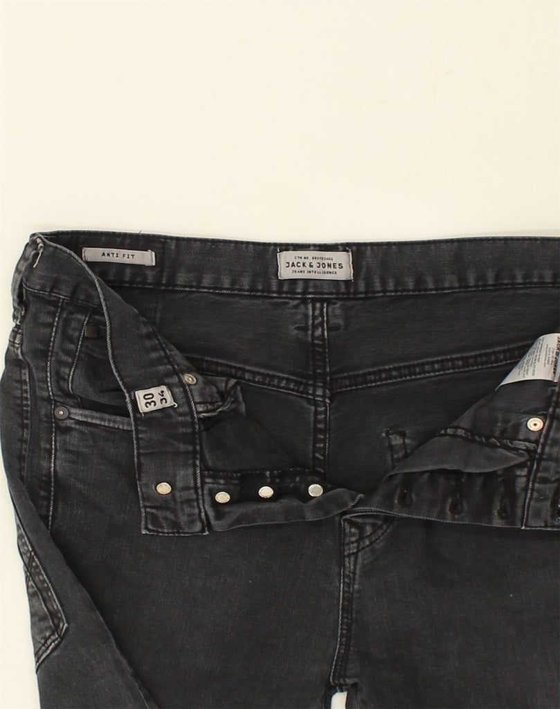 JACK & JONES Womens Anti Fit Slim Jeans W30 L31 Black Cotton | Vintage Jack & Jones | Thrift | Second-Hand Jack & Jones | Used Clothing | Messina Hembry 