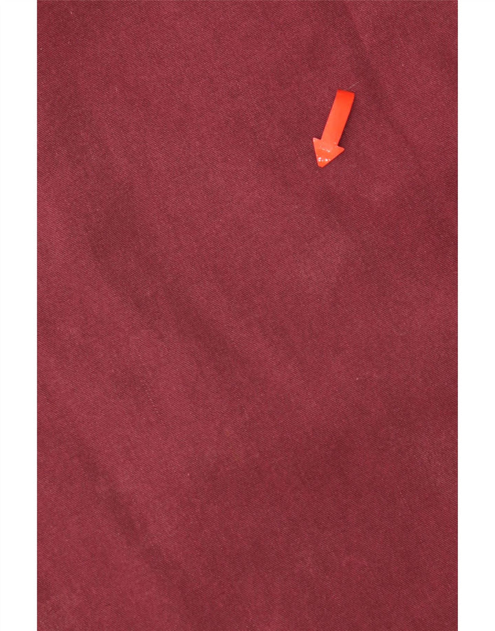 Wrangler Mens Shirt Medium Burgundy Cotton