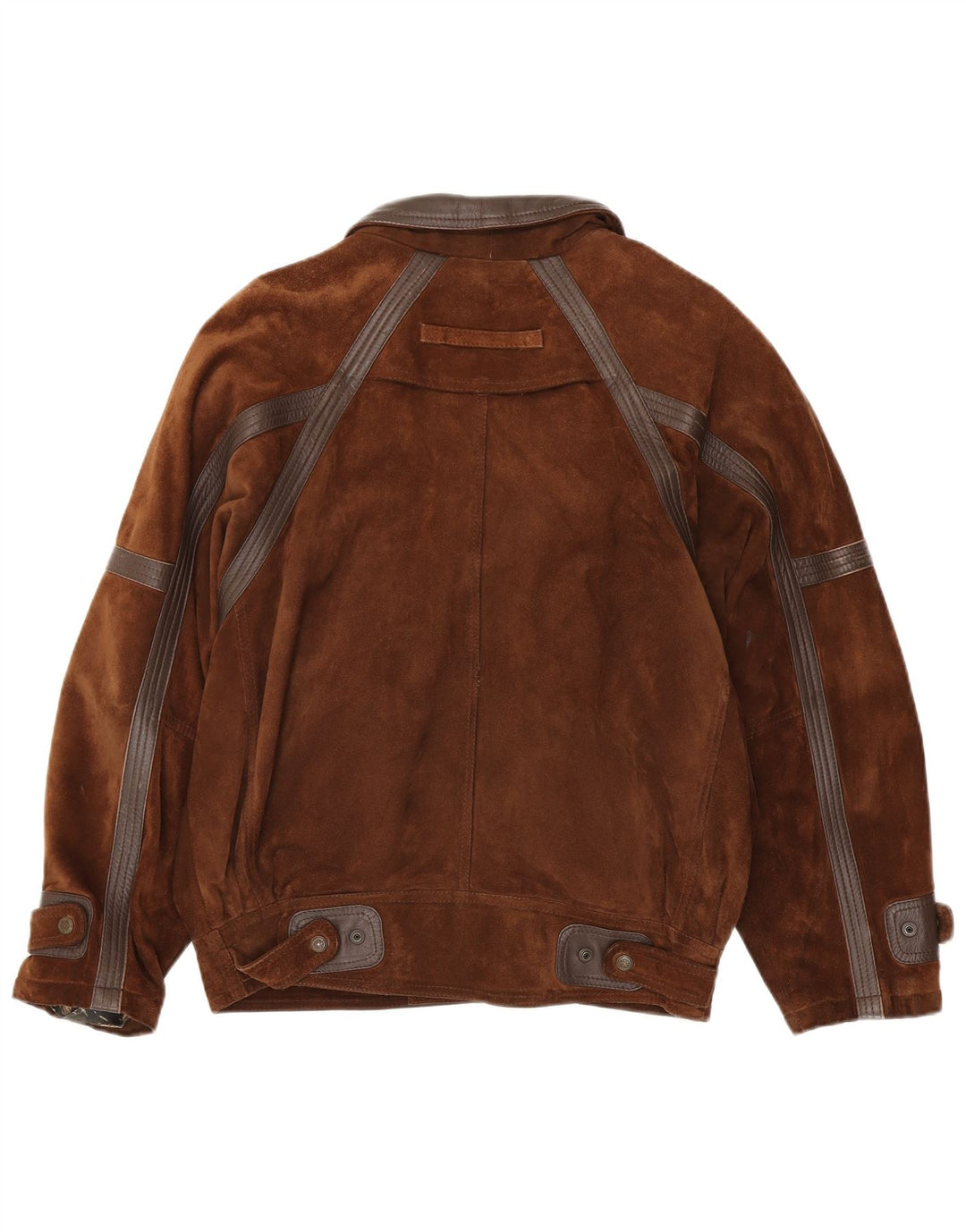 Vintage Mens Suede Jacket IT 50 Large Brown Leather