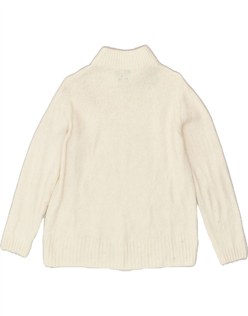 MASSIMO DUTTI Womens Turtle Neck Jumper Sweater UK 6 XS Off White Wool | Vintage Massimo Dutti | Thrift | Second-Hand Massimo Dutti | Used Clothing | Messina Hembry 