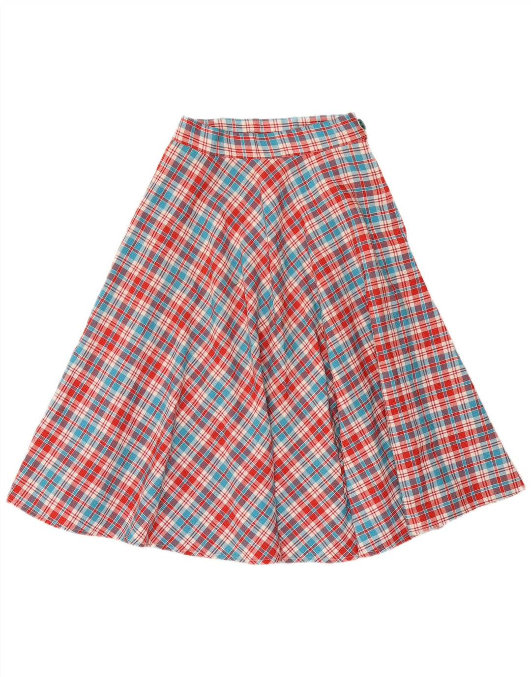 Vintage Womens High Waist A-Line Skirt W26 Small  Multicoloured Check