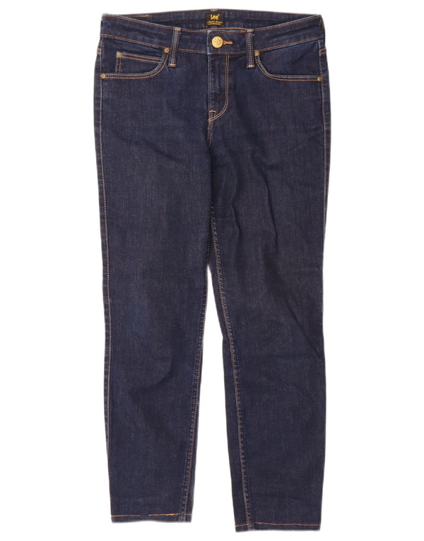 Lee Womens Scarlett Crop Skinny Jeans W28 L25 Navy Blue Cotton