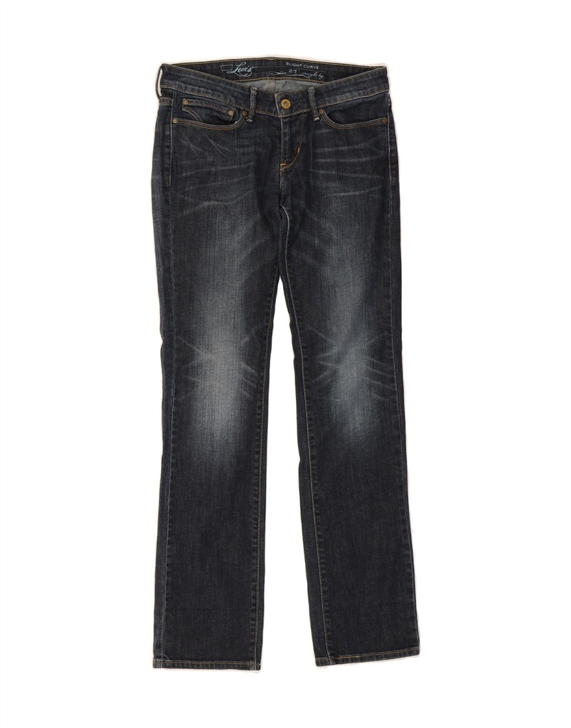 LEVI'S Womens Slightly Curvy Straight Jeans W27 L32  Blue Cotton Vintage Levi's and Second-Hand Levi's from Messina Hembry 