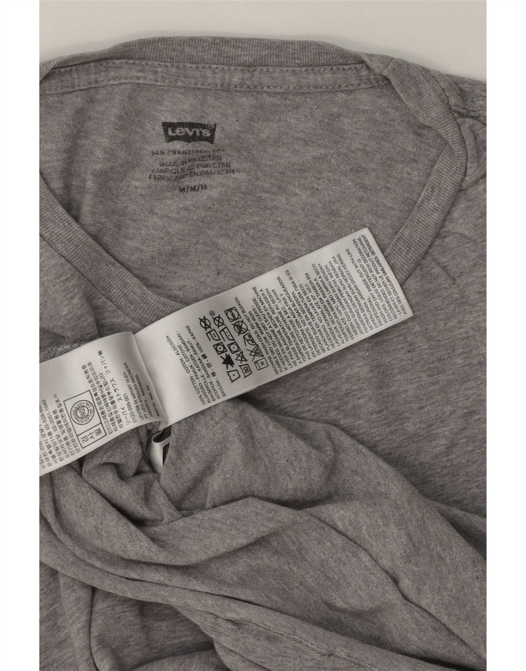 Levi's Mens T-Shirt Top Medium Grey Flecked Cotton