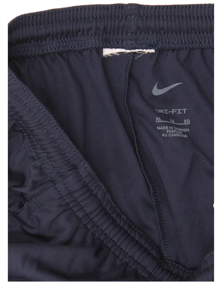 NIKE Womens Dri Fit Tracksuit Trousers UK 18 XL  Navy Blue