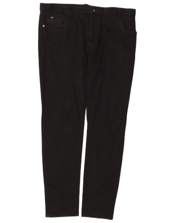 Zara Mens Slim Casual Trousers EU 46 XL W36 L31 Black Cotton