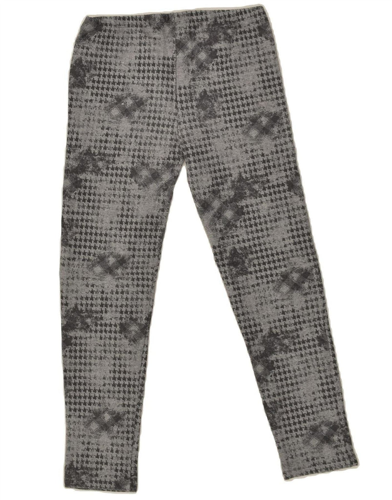 CHAMPION Girls Leggings 13-14 Years XL Grey Houndstooth Cotton | Vintage Champion | Thrift | Second-Hand Champion | Used Clothing | Messina Hembry 