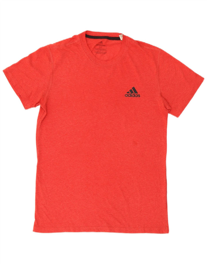 Adidas Mens Short Sleeve Regular T-Shirt Top Small Red Polyester