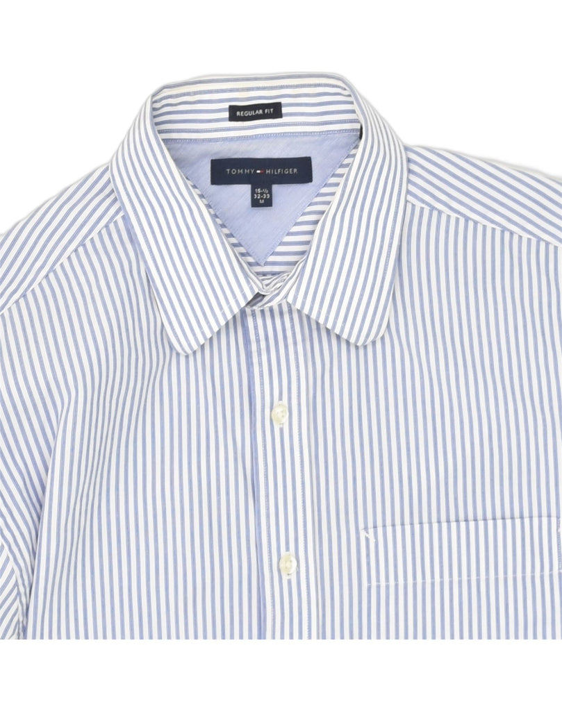 TOMMY HILFIGER Mens Regular Fit Shirt Size 15 1/2 Medium Blue Striped | Vintage Tommy Hilfiger | Thrift | Second-Hand Tommy Hilfiger | Used Clothing | Messina Hembry 