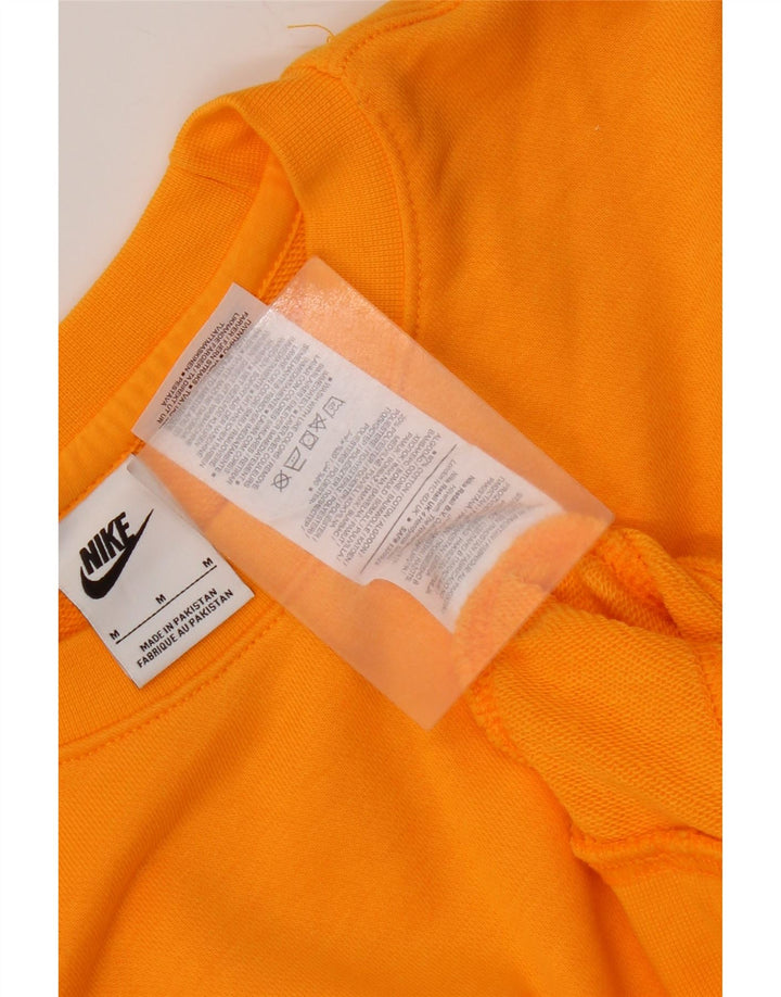 Nike Mens Sweatshirt Jumper Medium Orange Cotton