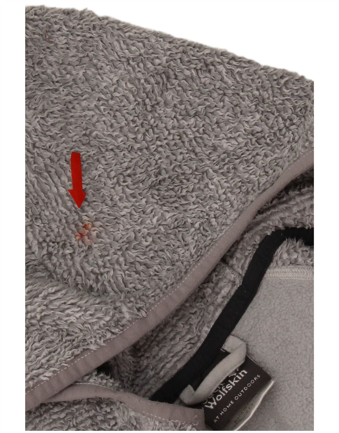 Jack Wolfskin Womens Hooded Fleece Jacket UK 12 Medium Grey Polyester