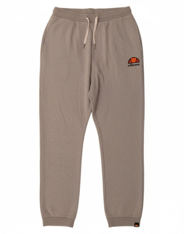 ELLESSE Womens Tracksuit Trousers Joggers UK 12 Medium  Grey Cotton
