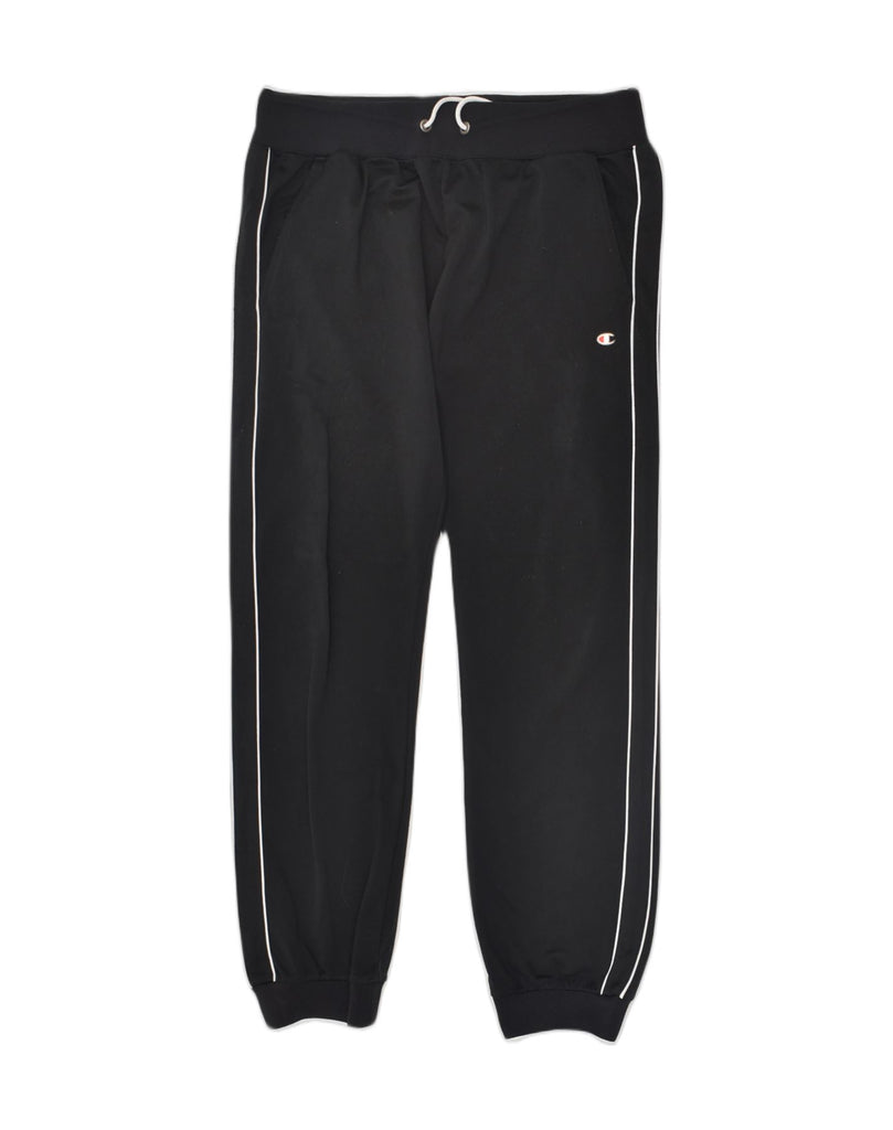 CHAMPION Womens Tracksuit Trousers Joggers UK 14 Medium Black Polyester | Vintage Champion | Thrift | Second-Hand Champion | Used Clothing | Messina Hembry 