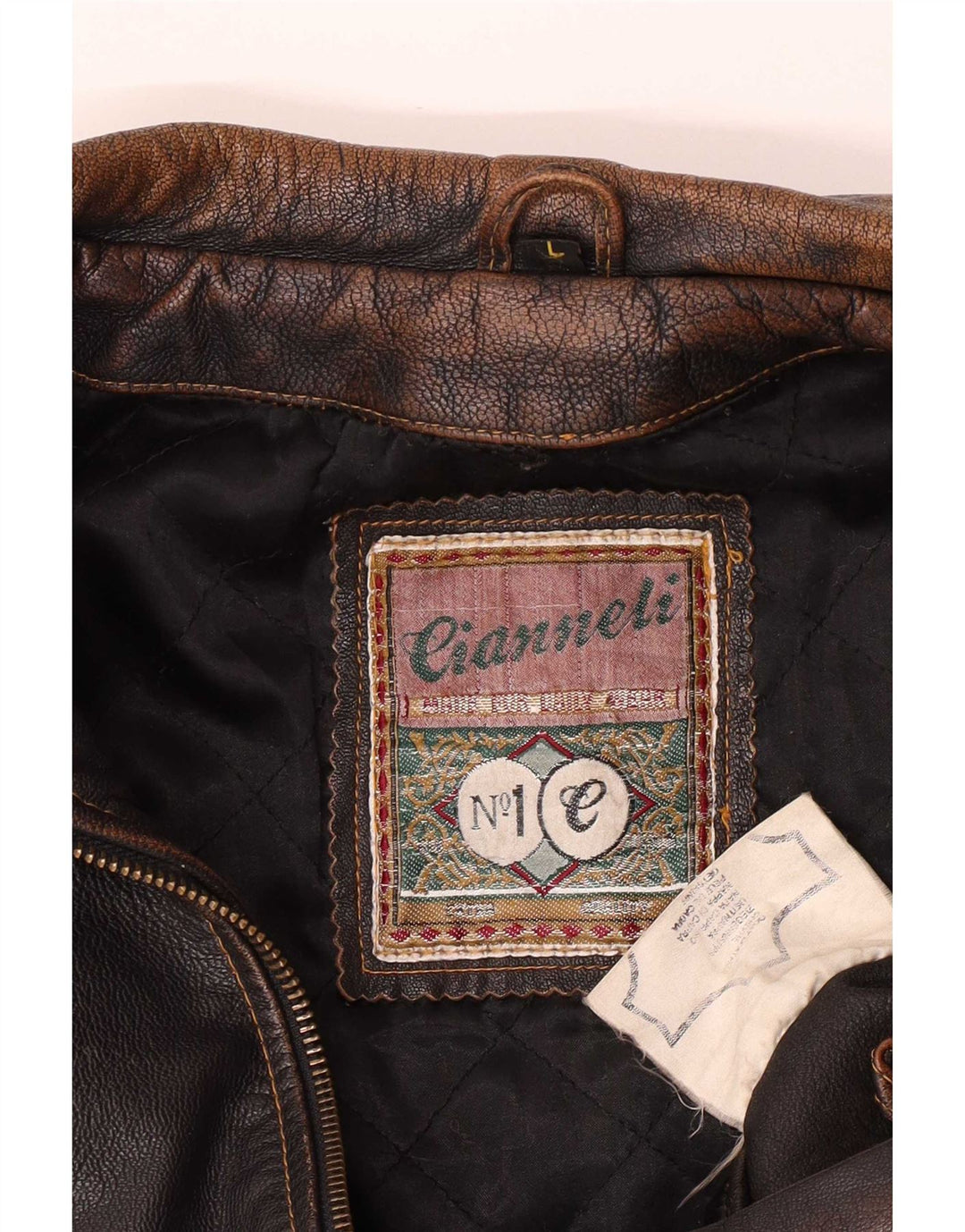 Vintage Mens Leather Jacket UK 40 Large Brown