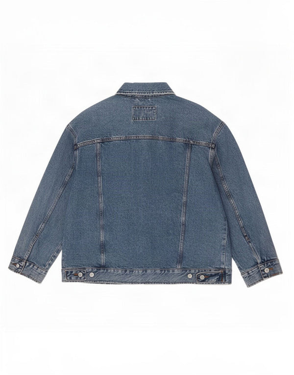 Marks & Spencer Womens Per Una Denim Jacket UK 14 Large Blue Cotton
