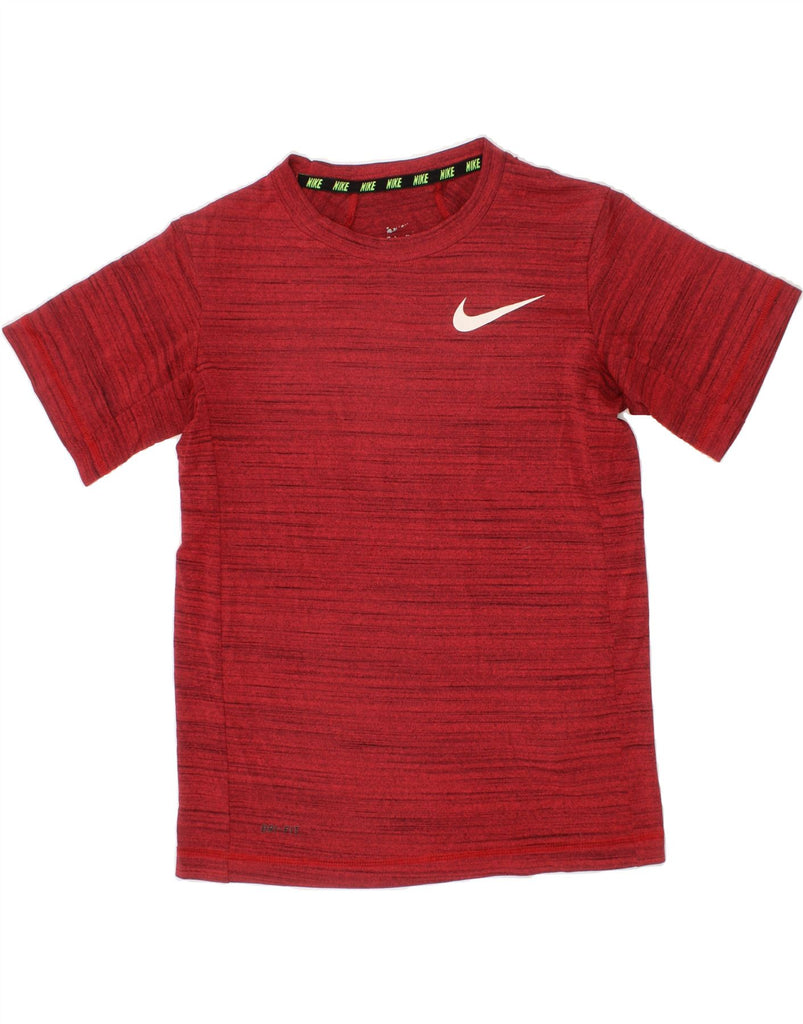 NIKE Boys Dri Fit T-Shirt Top 10-11 Years Medium Red Flecked Polyester Vintage Nike and Second-Hand Nike from Messina Hembry 