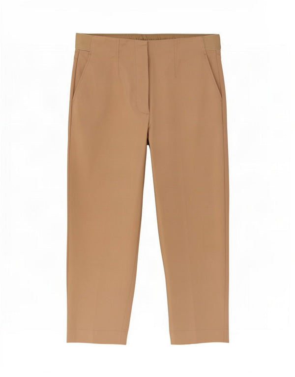 Marks & Spencer Womens Straight Capri Trousers UK 10 Small W28 L21 Beige