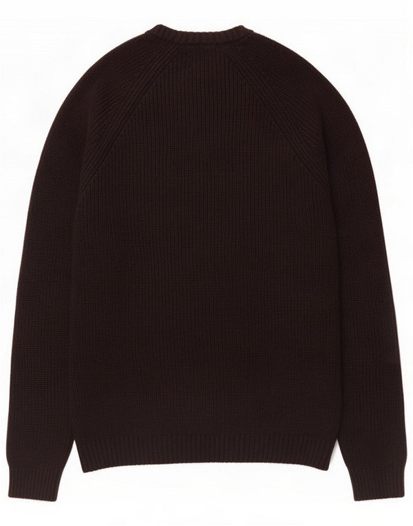 Zara Mens Crew Neck Jumper Sweater Small Black Cotton